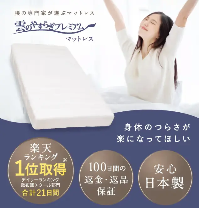 未使用 雲のやすらぎプレミアムマットレス シングルサイズ 作り替えよ