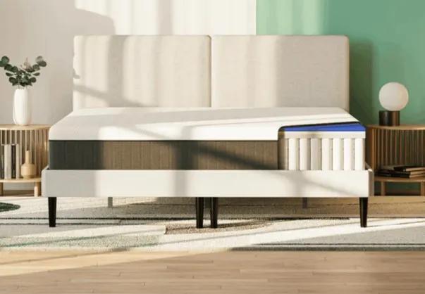 美品 エマ・スリープマットレス ハイブリッド V2セミダブルサイズ どっ 