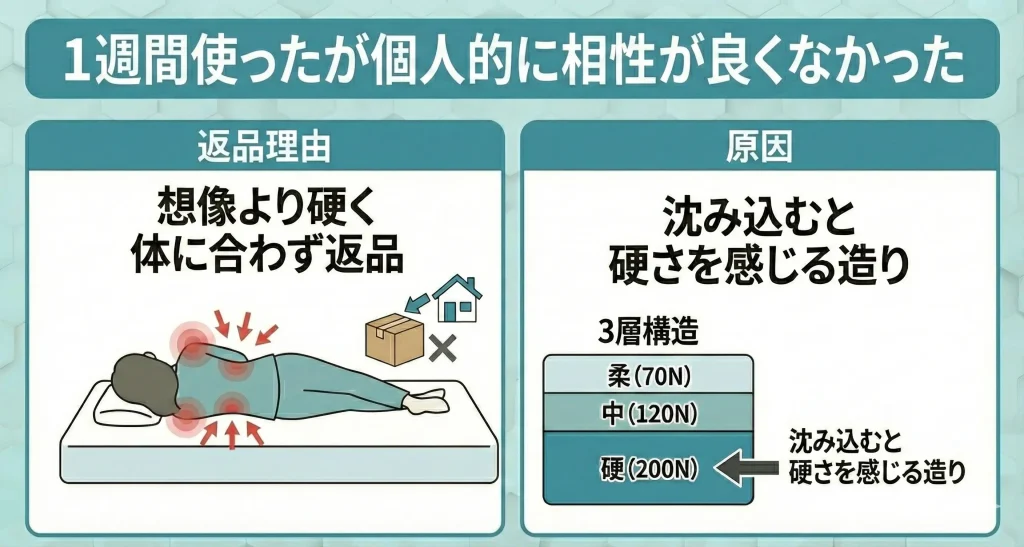 【koalamattress-return】1週間使ったが個人的に相性が良くなく返品した