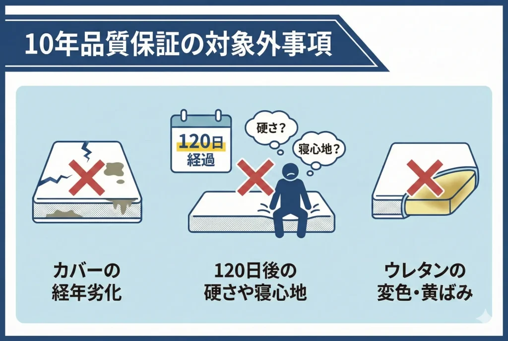 【koalamattress-return】マットレスカバーの経年劣化は10年の品質保証対象外となる