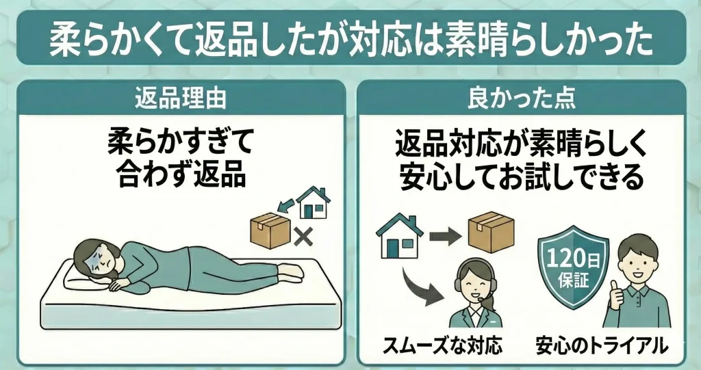 【koalamattress-return】柔らかくて返品したが対応は素晴らしかった