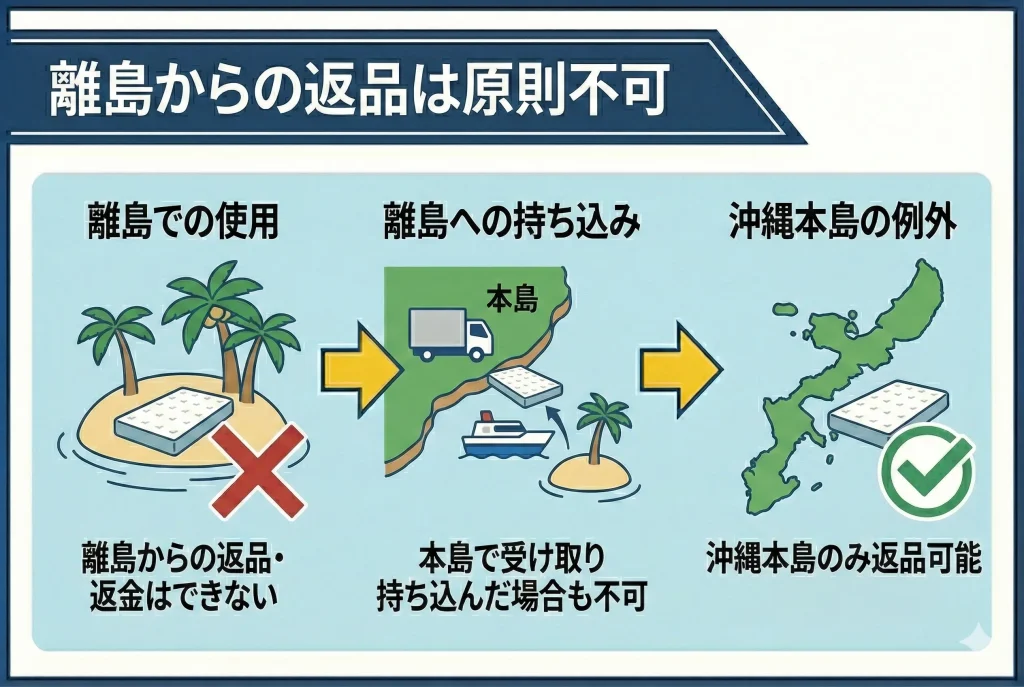 【koalamattress-return】離島からの返品を申し出る場合