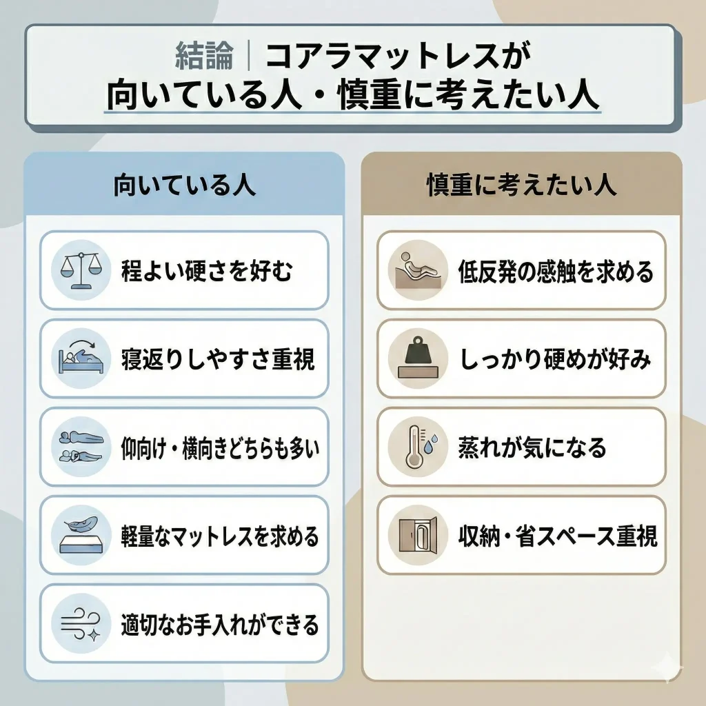 新【original-koala-mattress】コアラマットレスが向いている人・慎重に考えたい人