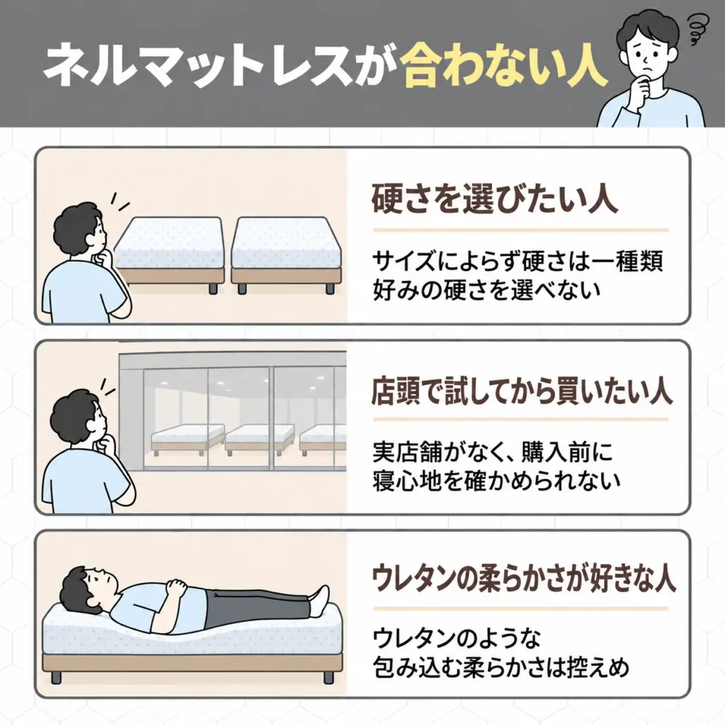 ネルマットレスが合わない人