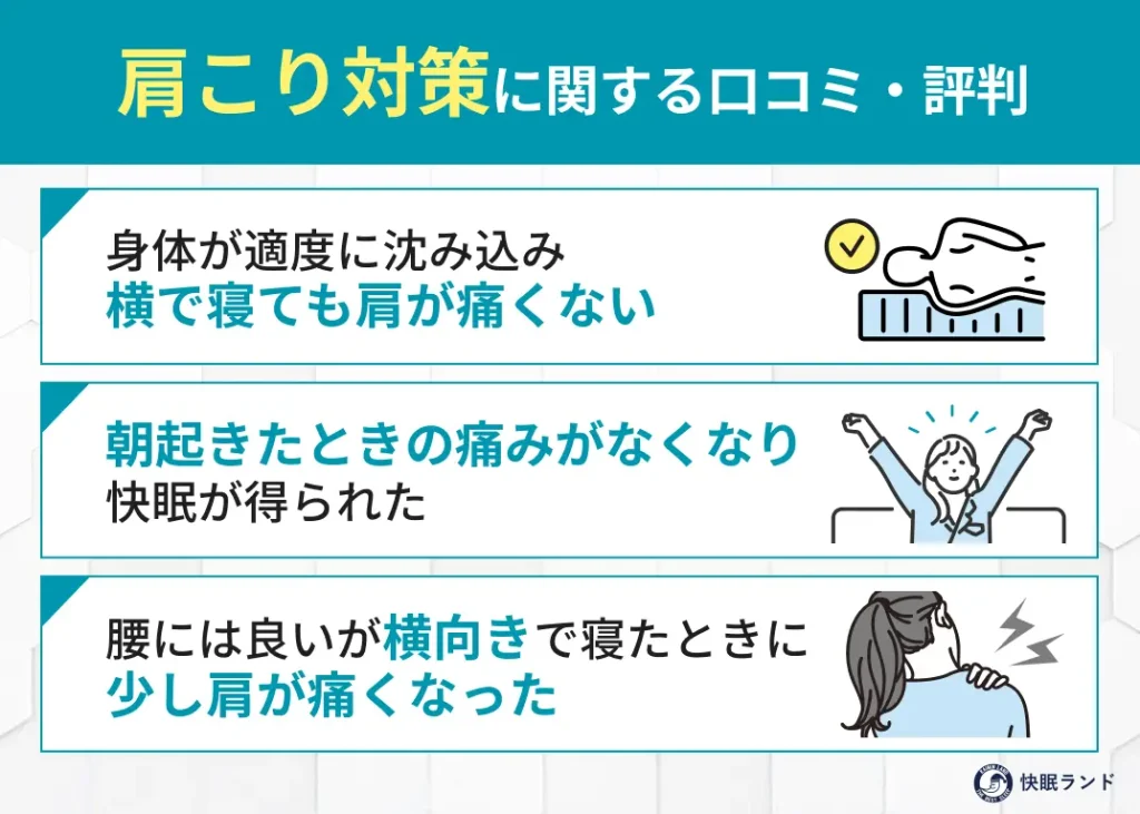 肩こり対策に関する口コミ・評判