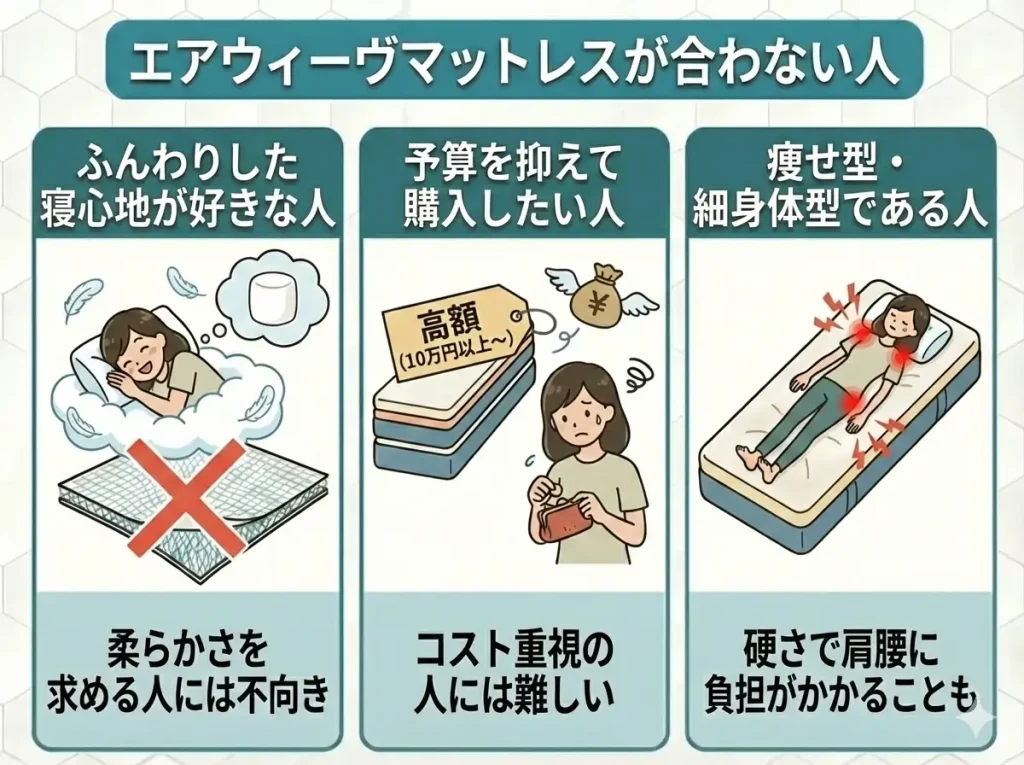 【airweave-mattress】エアウィーヴマットレスが合わない人