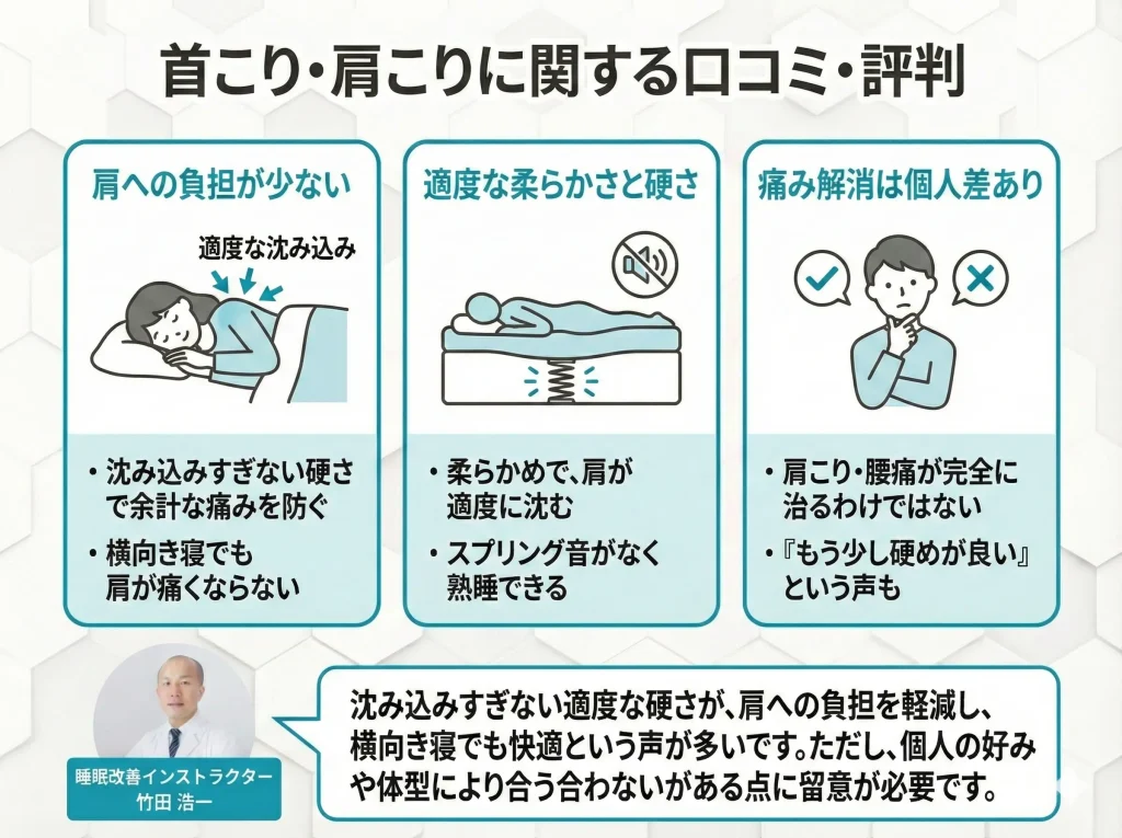 【emma-mattress】首こり・肩こりに関する口コミ・評判