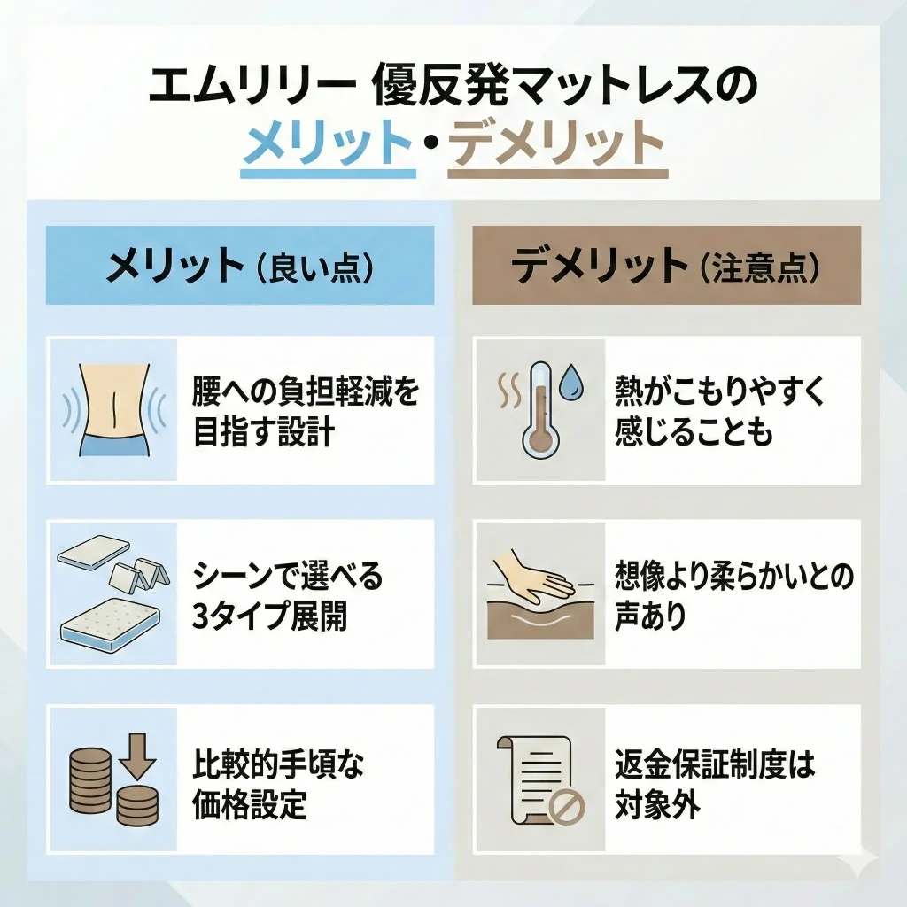 【mlily-yuhanpatsu】【口コミから判明】エムリリー 優反発マットレスのメリット・デメリット