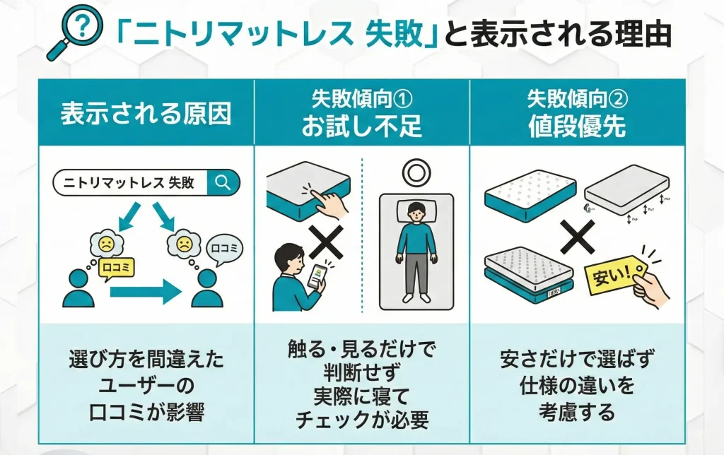 【nitorimattress】ニトリマットレス失敗と表示される理由