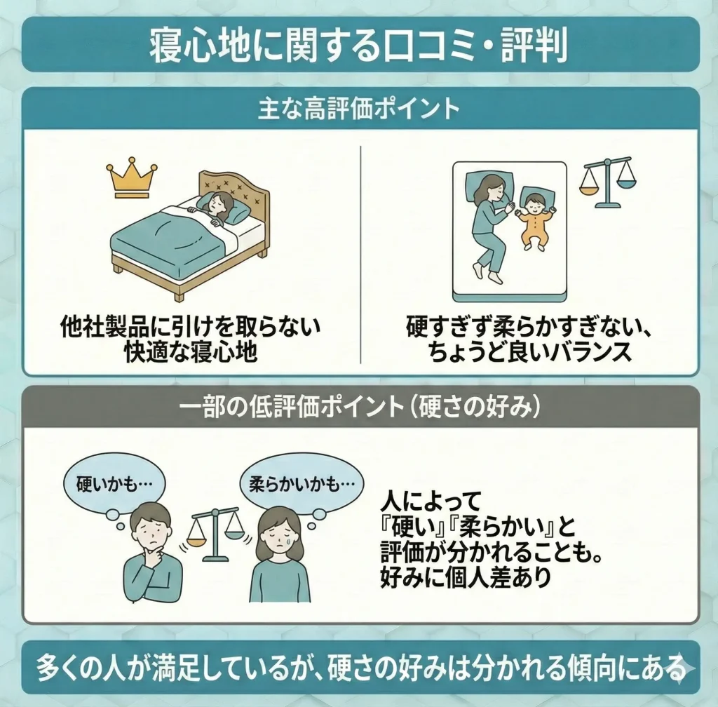 【nitorimattress】寝心地に関する口コミ