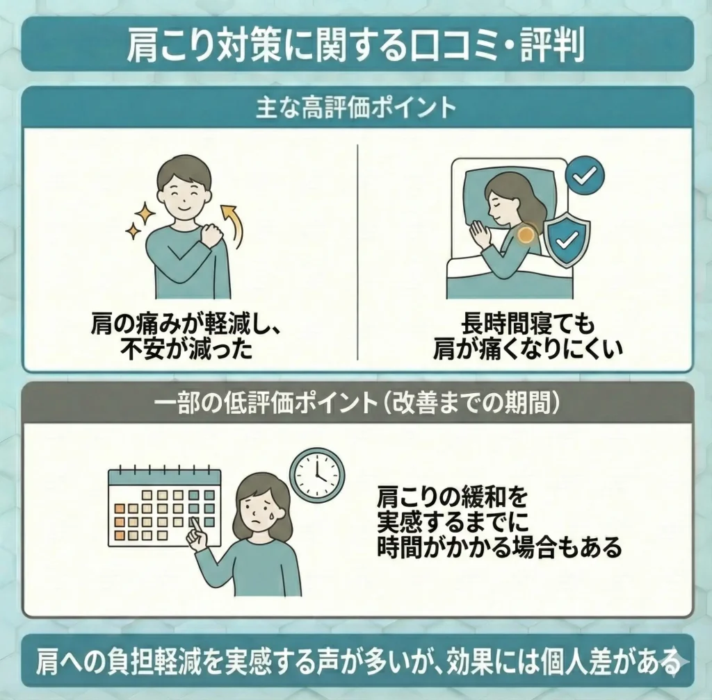 【nitorimattress】肩こり対策に関する口コミ