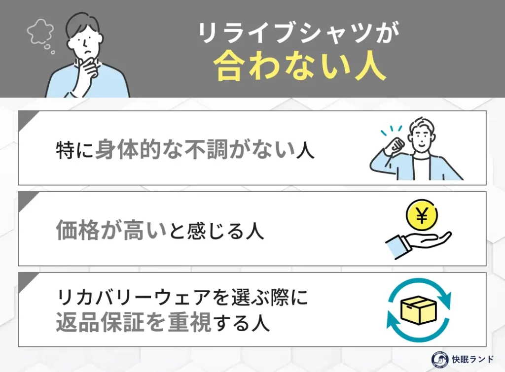 リライブシャツが合わない人