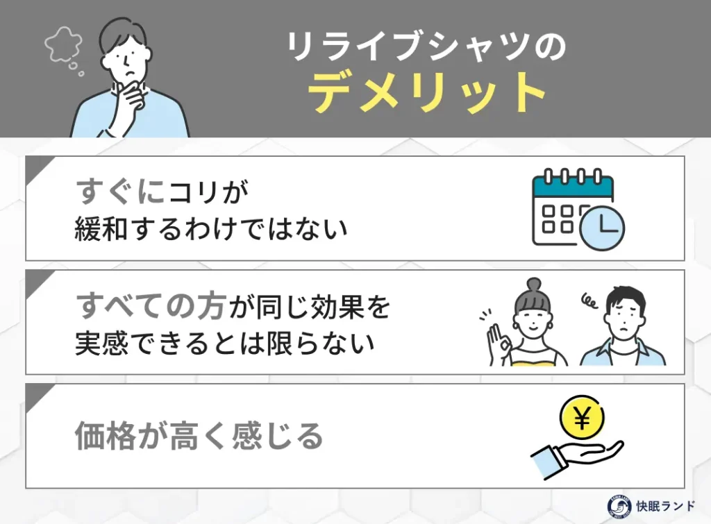 リライブシャツのデメリット