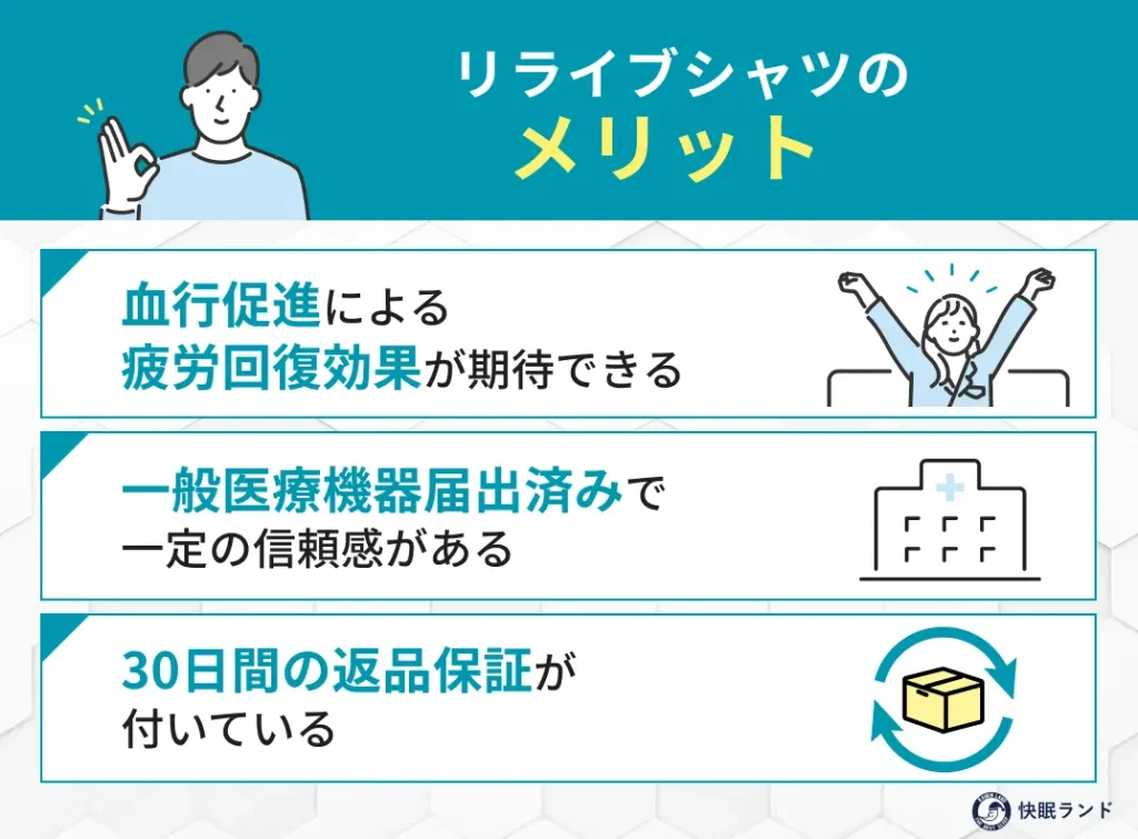 リライブシャツのメリット