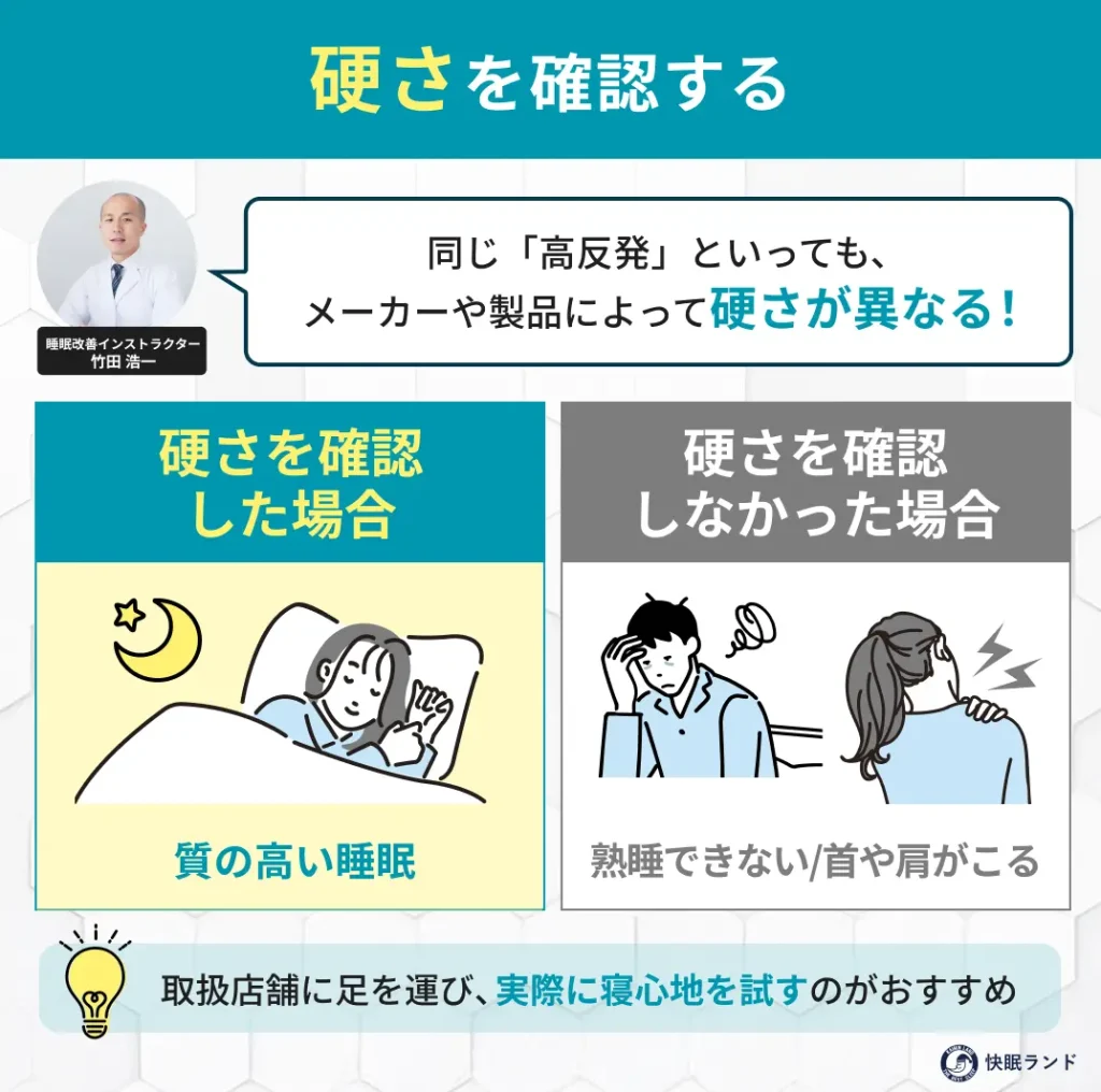 硬さを確認する