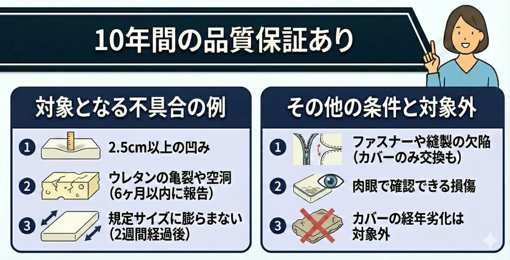 10年間の品質保証も付いてくる