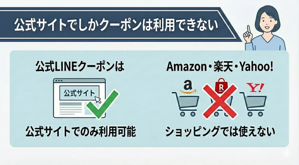 【bakune-sale】公式サイトでしかクーポンは利用できない