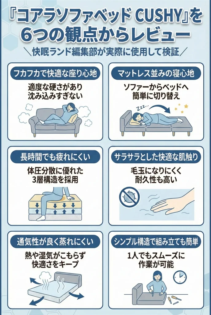 【koala-sofabed-cushy】コアラソファーベッド CUSHYを6つの観点から検証！実際に使用した感想を紹介