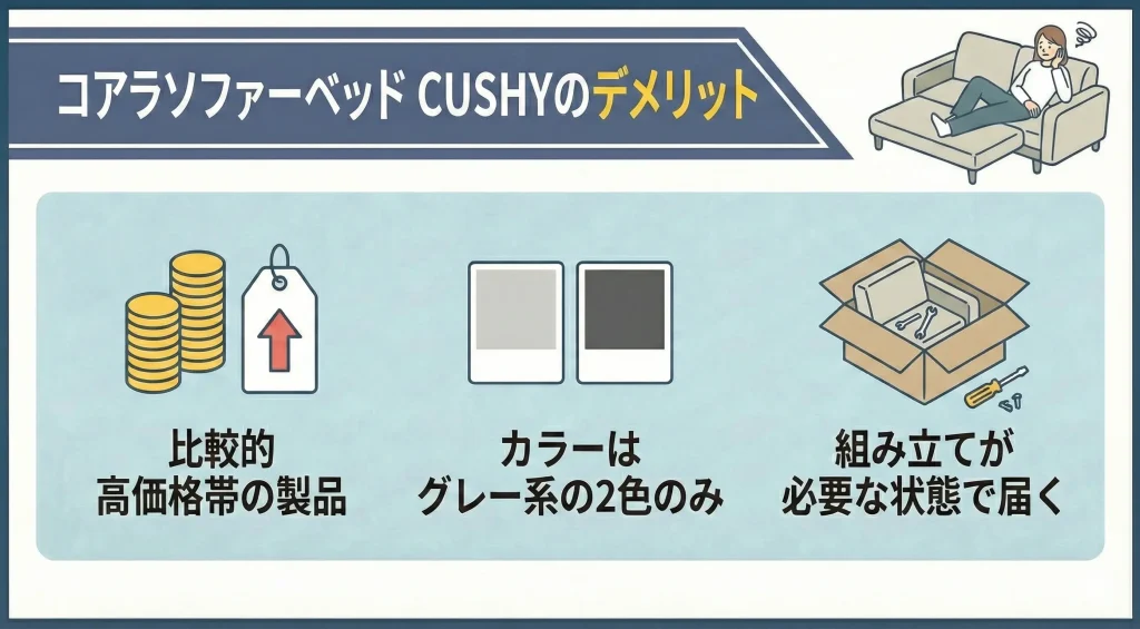 【koala-sofabed-cushy】コアラソファーベッドCUSHYのデメリット