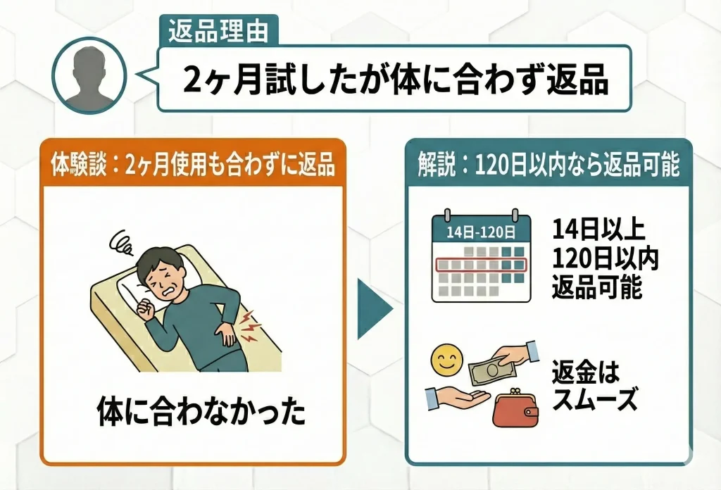 【nell-mattress-return】2ヶ月ほど使ったがその後に返品した