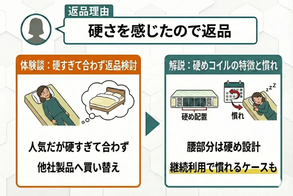 【nell-mattress-return】硬さを感じたので返品しようと思っている