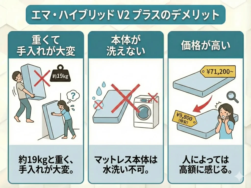 【emmahybrid-v2-plus】 エマハイブリッドV2プラスのデメリット