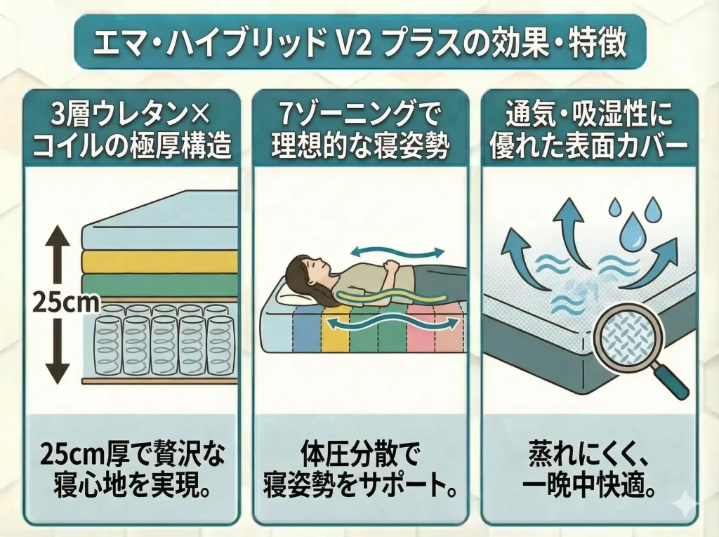 【emmahybrid-v2-plus】エマハイブリッド V2プラスの効果・特徴