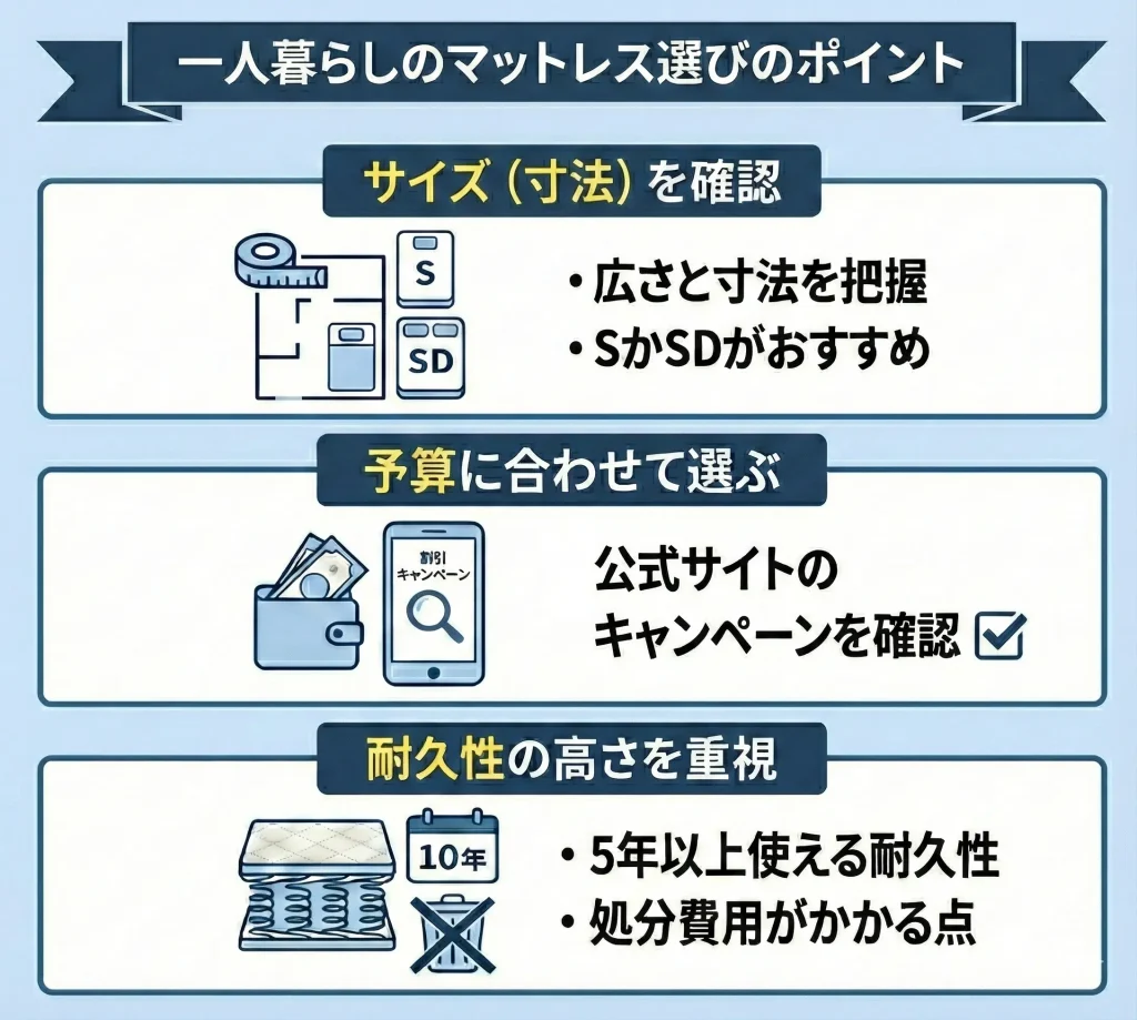 【koalamattress-living-alone】一人暮らしのマットレス選びで重要なポイント