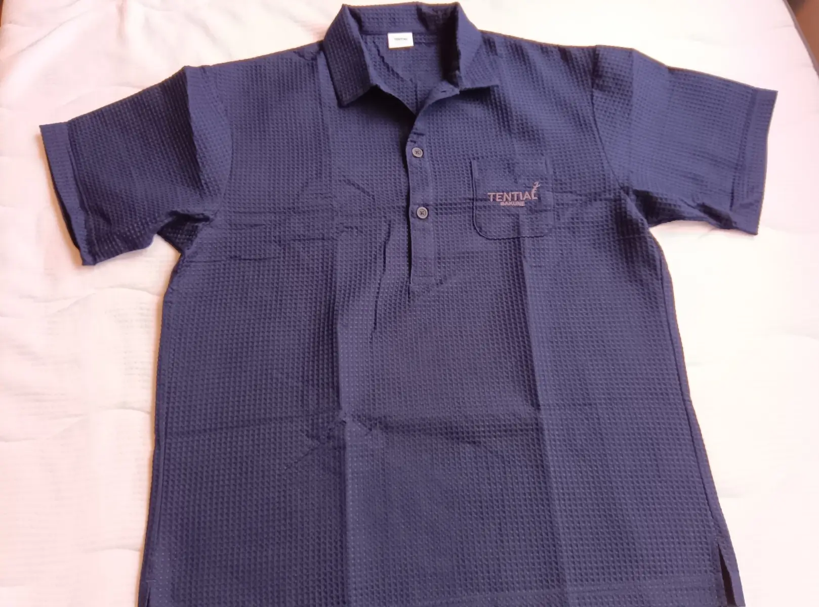 BAKUNE-Waffle-Mens-トップス