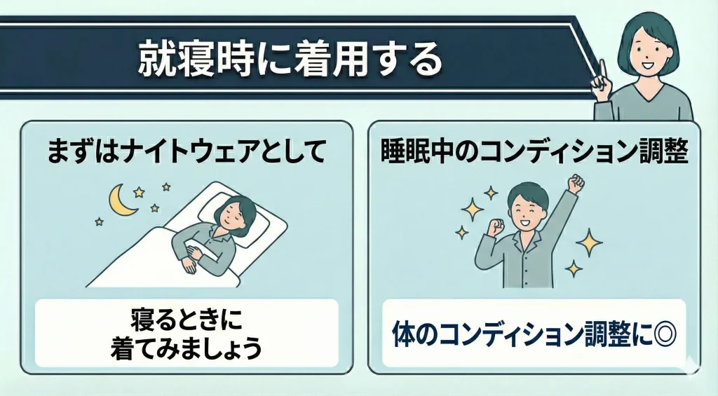 【relive-tired】着用する時間を調整する