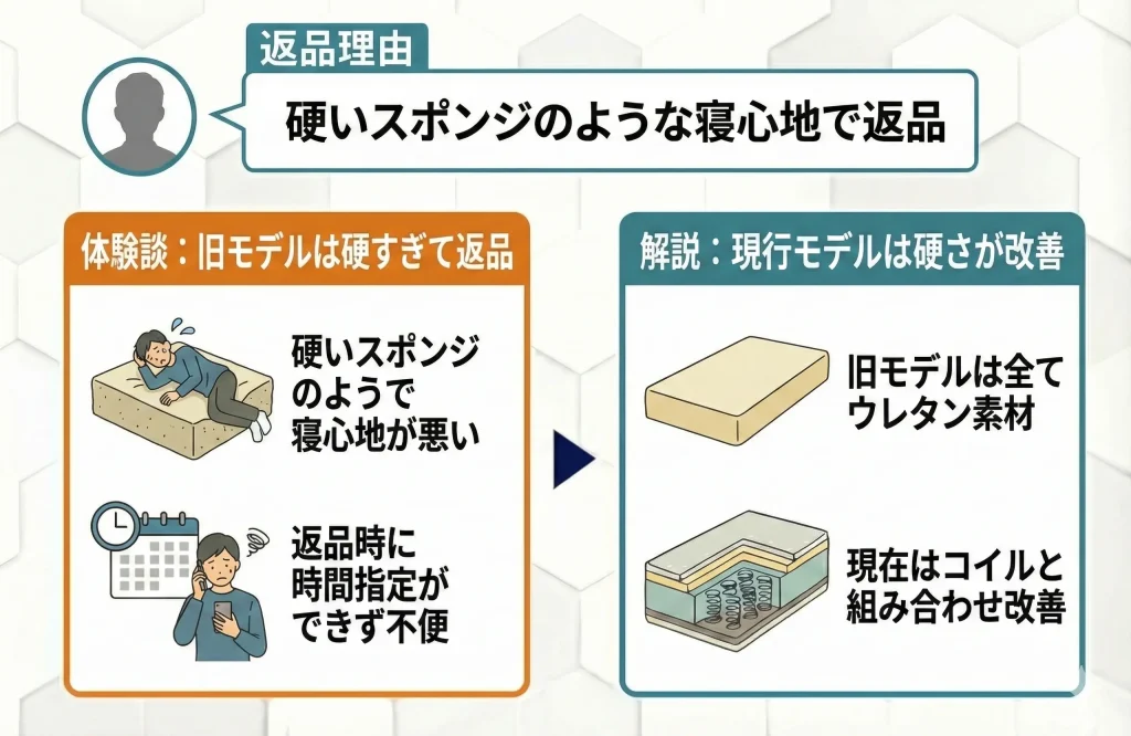 【emma-mattress-returns】硬いスポンジのような寝心地で返品を決めた