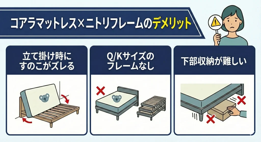 【koala-nitori-frame】デメリット