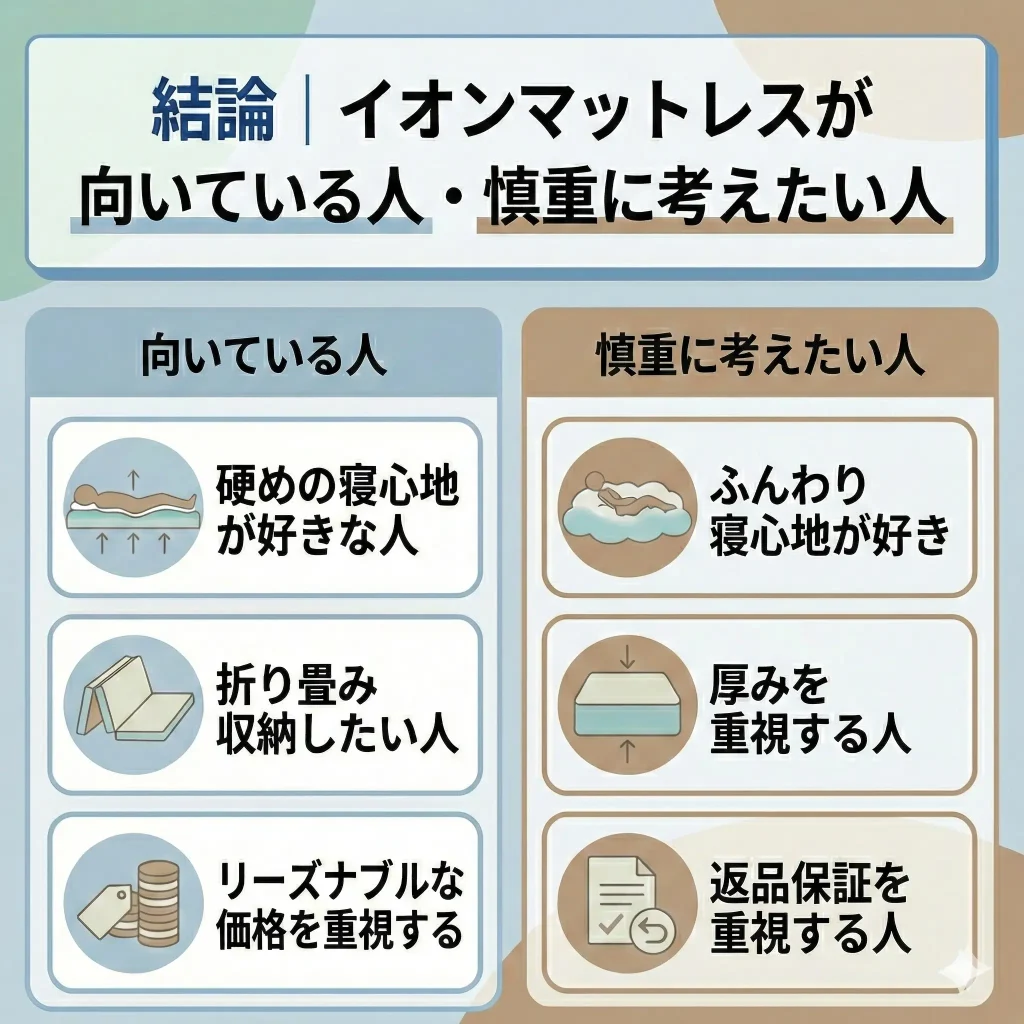 【aeon-mattress】【実際に使用してわかった】イオンマットレスが合う人・合わない人