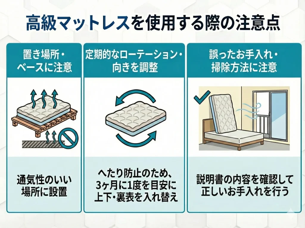 【luxury-mattress】高級マットレスを使用する際の注意点