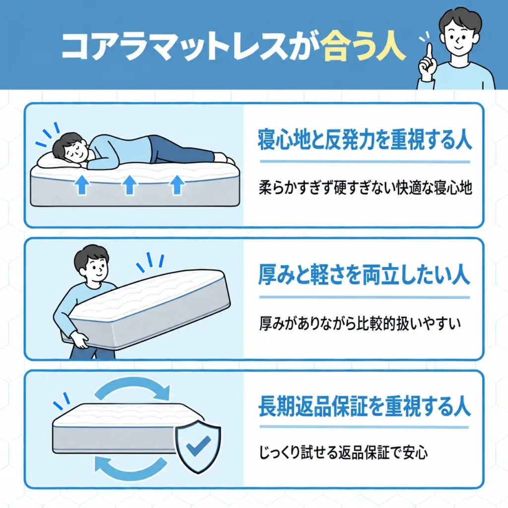 コアラマットレスが合う人
