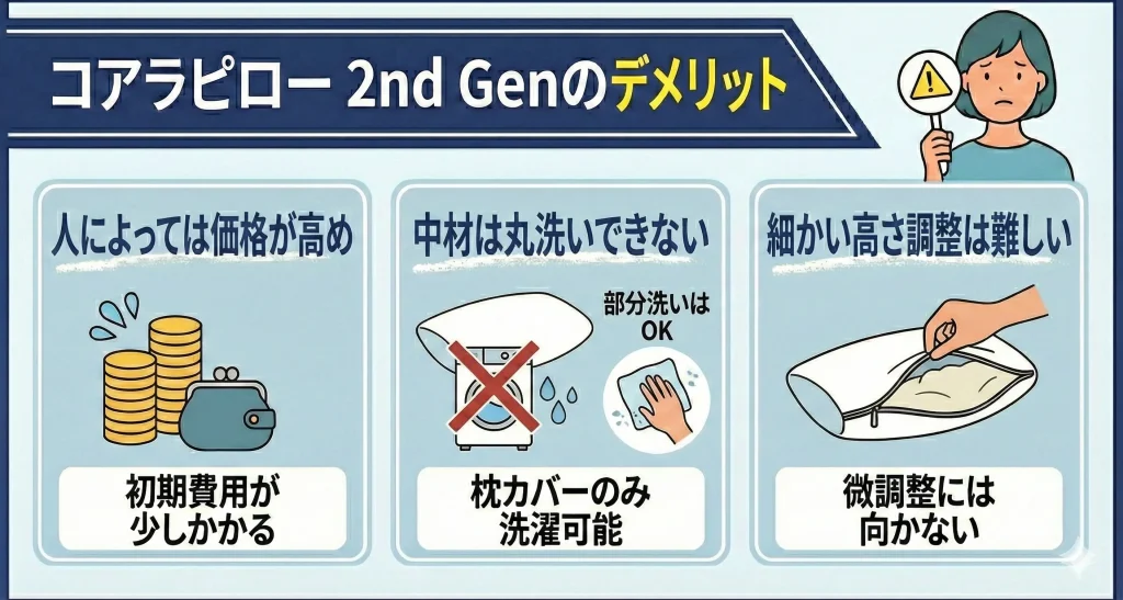 【koala-pillow2nd】デメリット