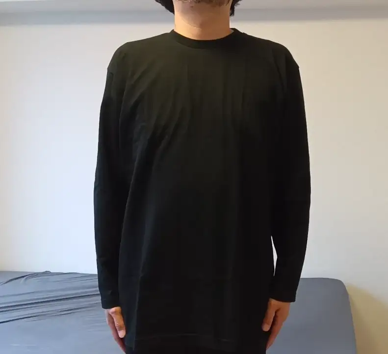 リライブシャツ・長袖コットン 着用前面