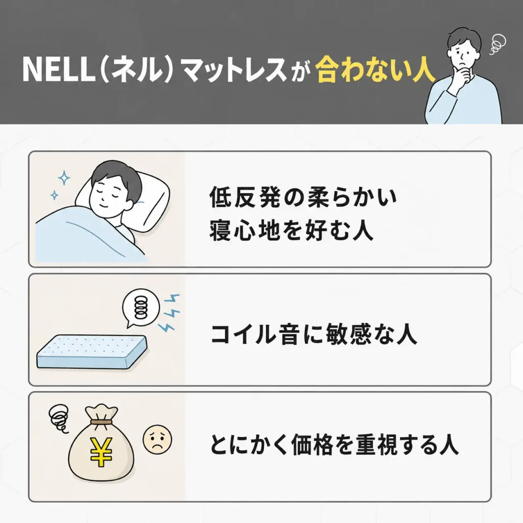 NELL（ネル）マットレスが合わない人