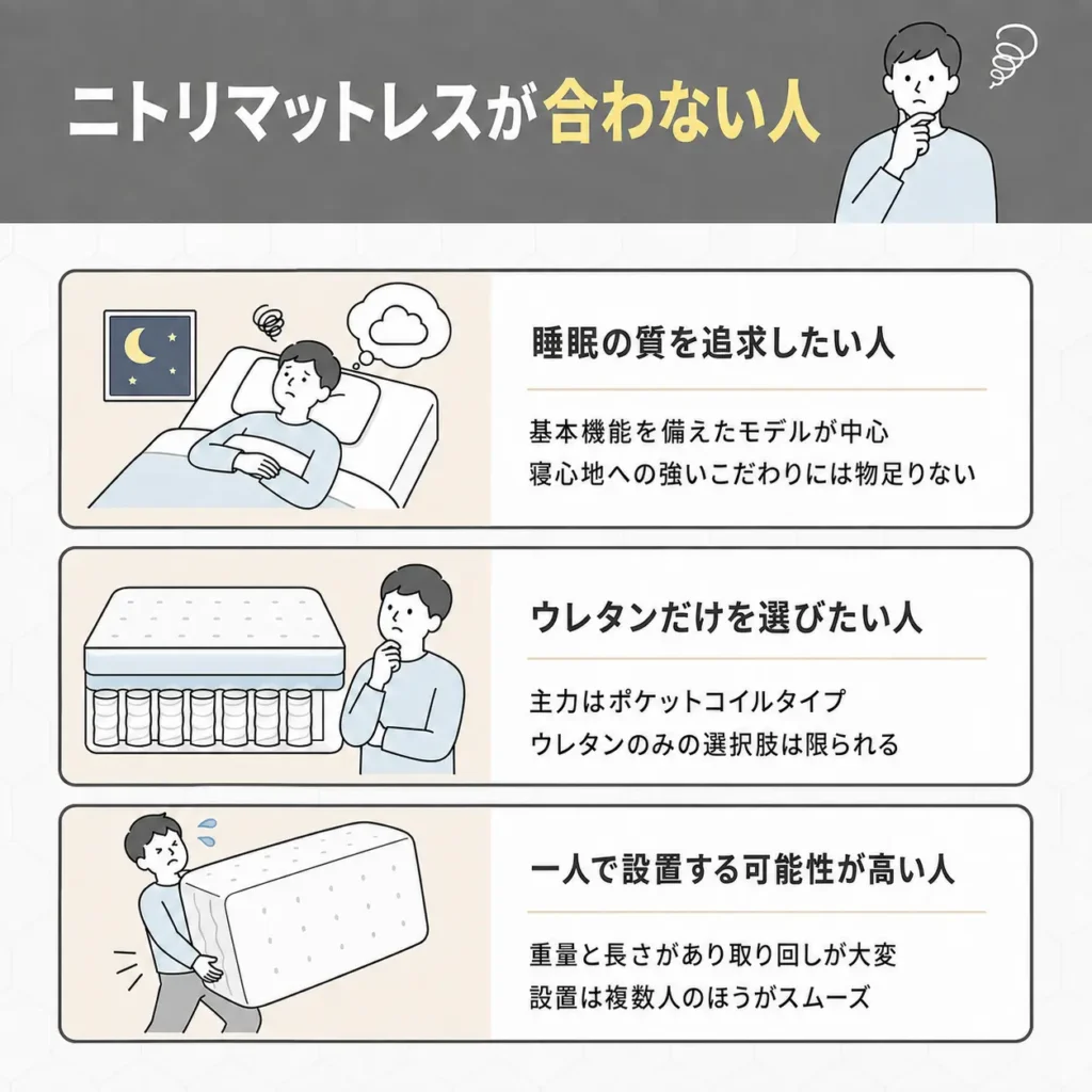 ニトリマットレスが合わない人