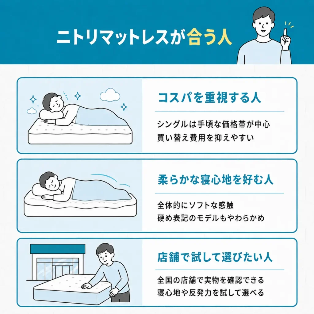 ニトリマットレスが合う人