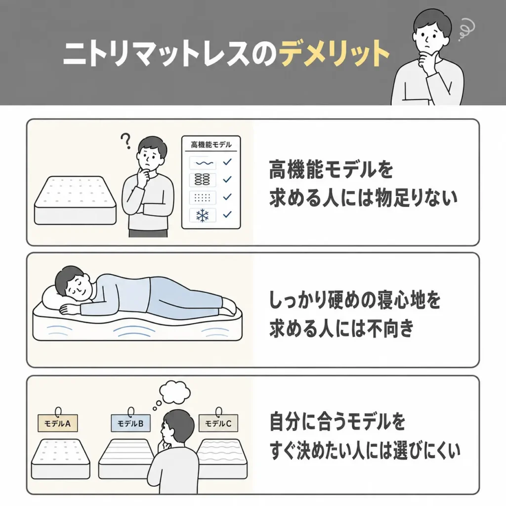 ニトリマットレスのデメリット