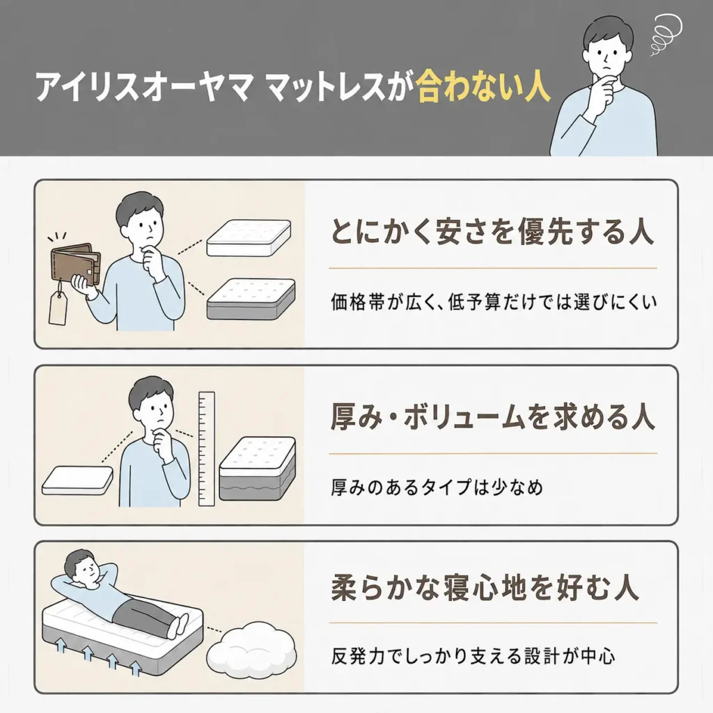 アイリスオーヤマ マットレスが合わない人