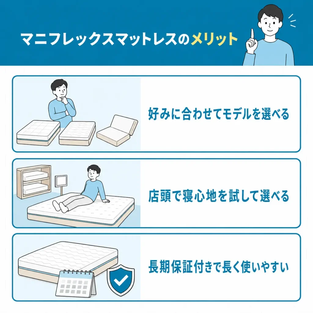 マニフレックスマットレスのメリット