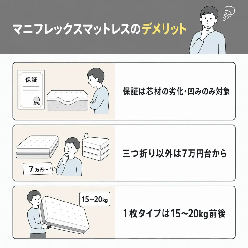 マニフレックスマットレスのデメリット