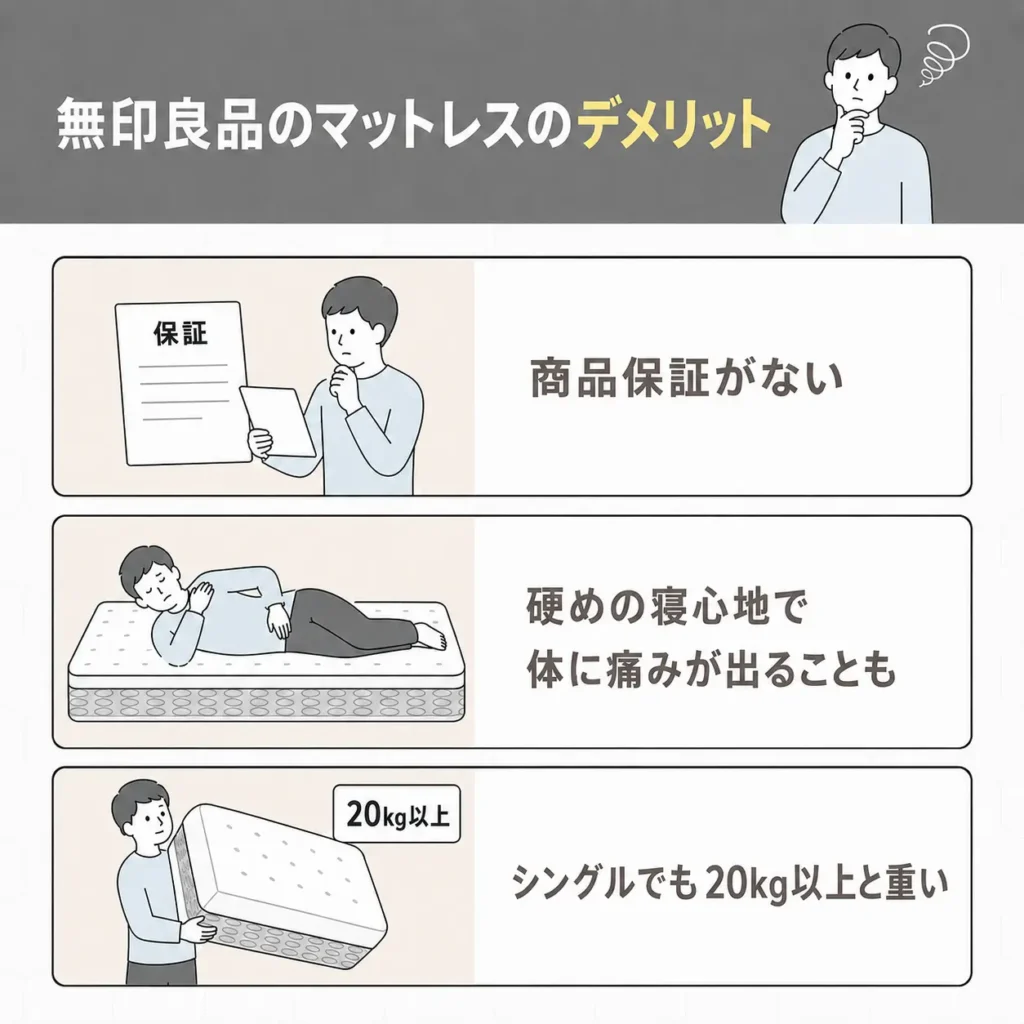 無印良品マットレスのデメリット