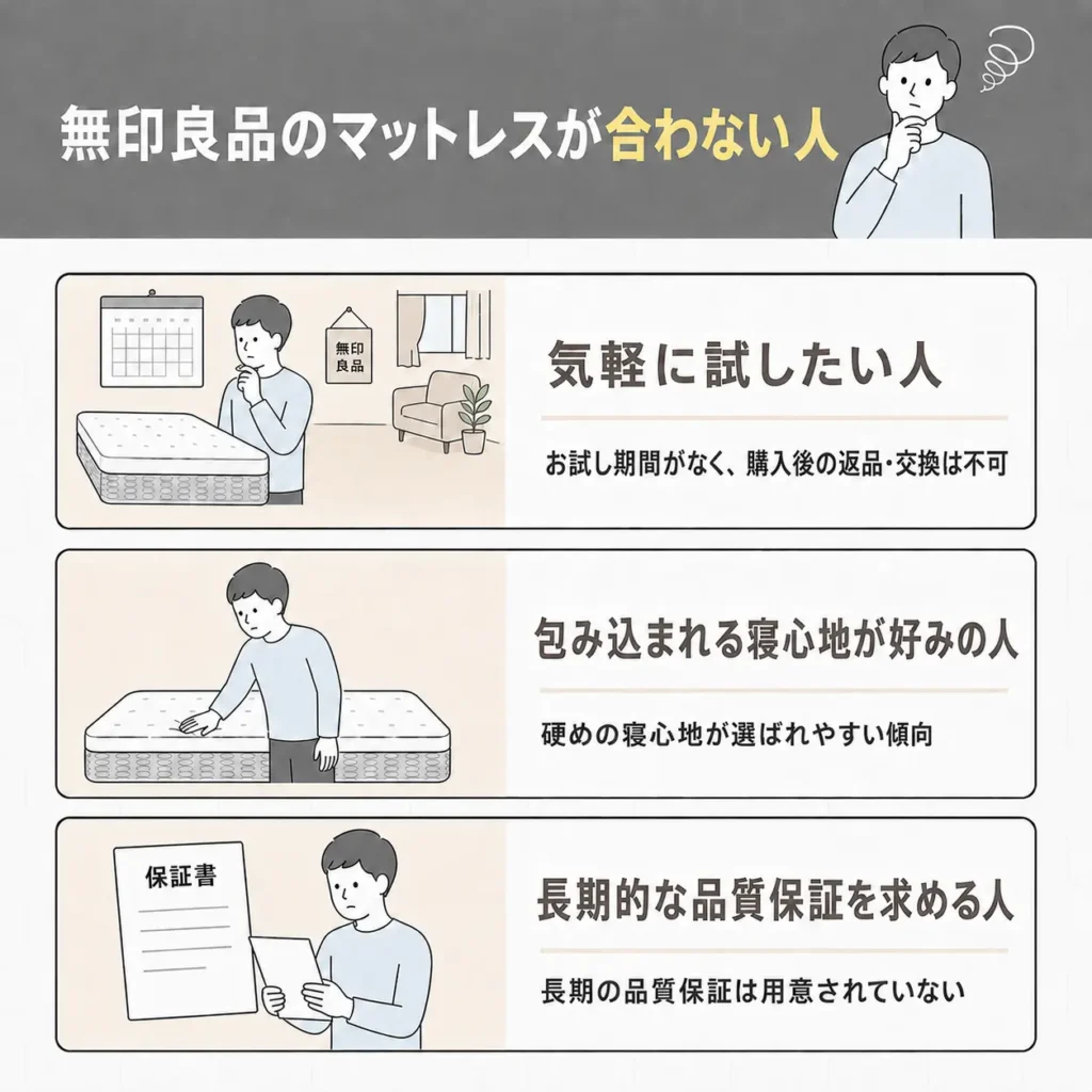 無印良品マットレスが合わない人