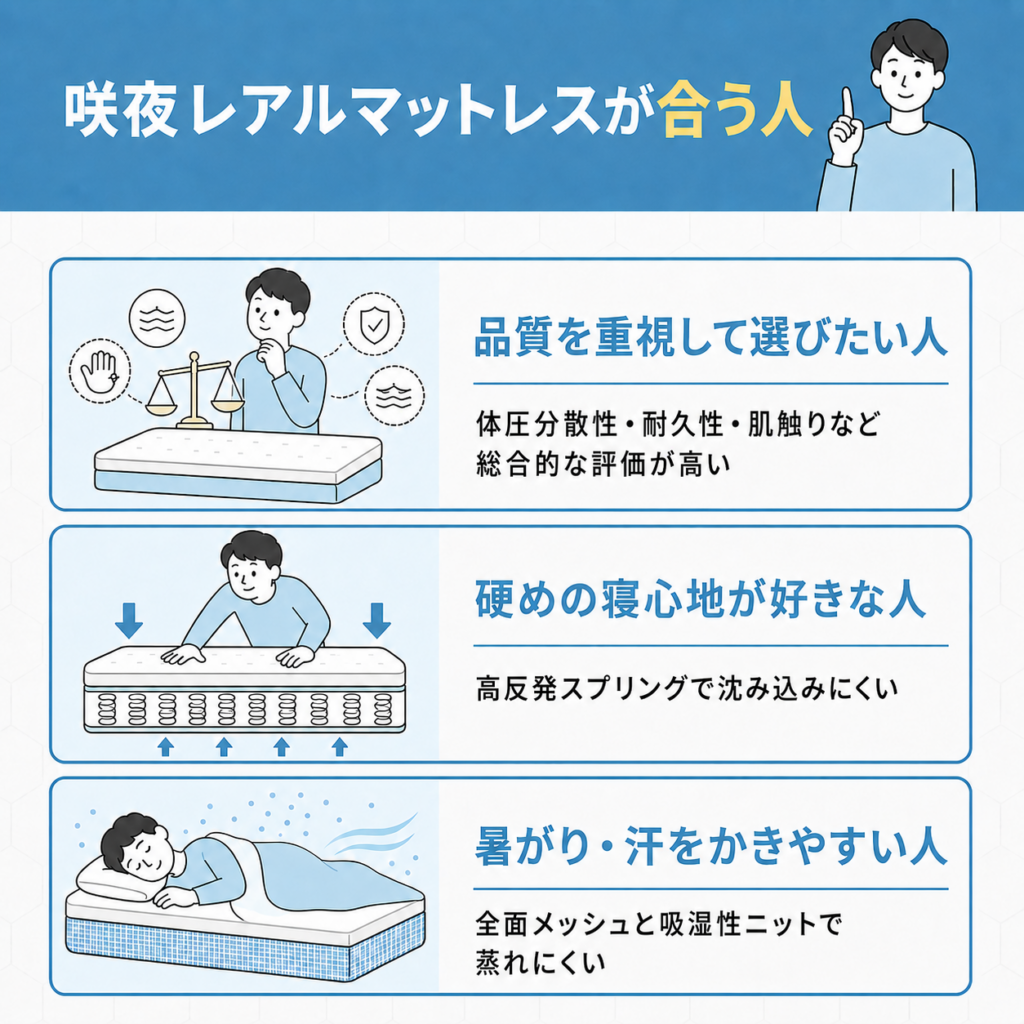 咲夜レアルマットレスが合う人