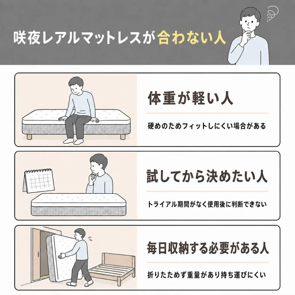 咲夜レアルマットレスが合わない人