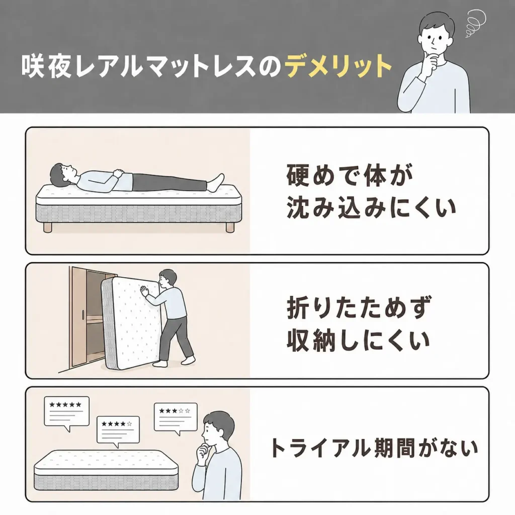 咲夜レアルマットレスのデメリット