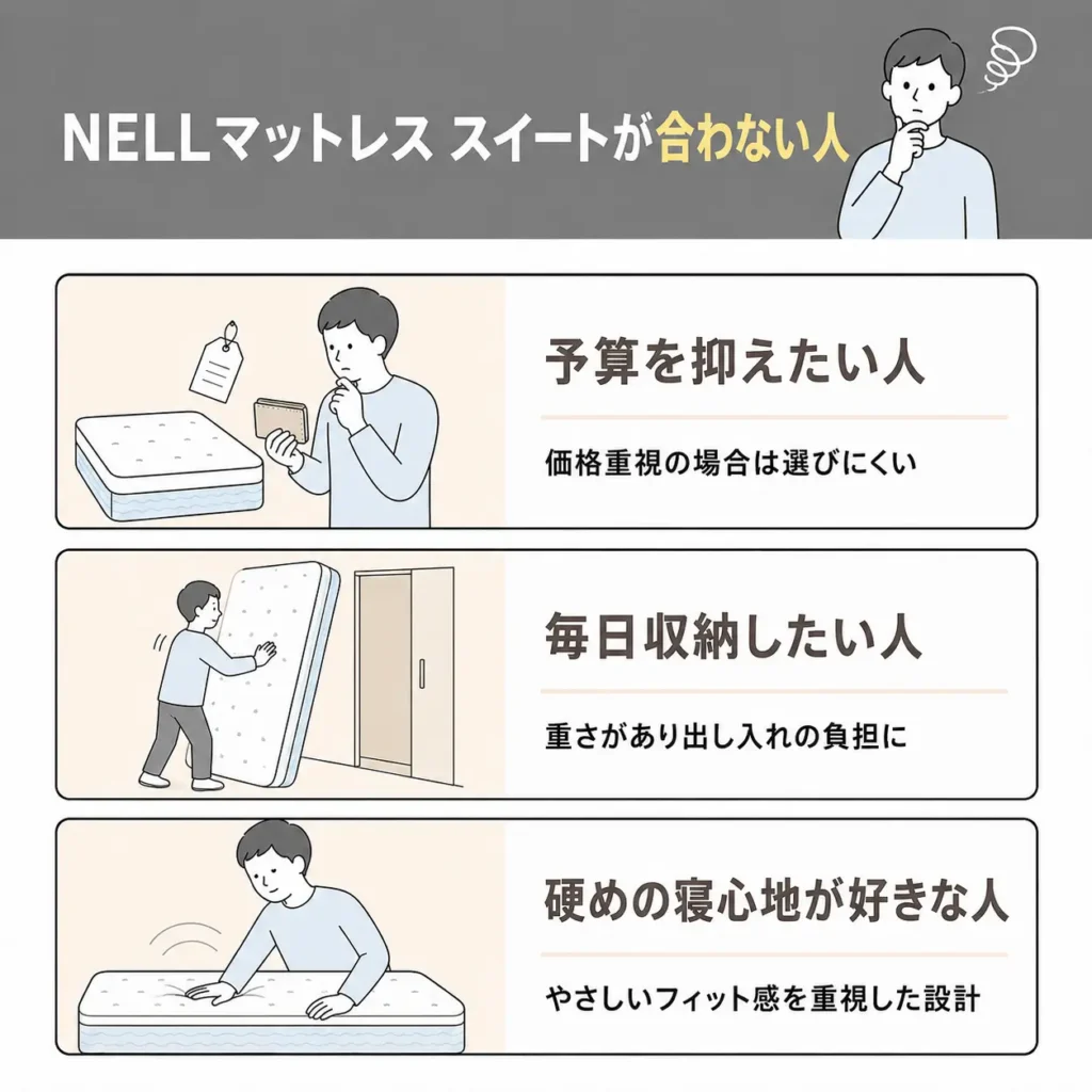 NELLマットレス スイートが合わない人